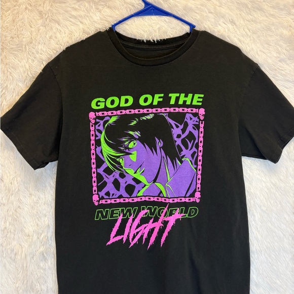 Death Note Other - Death Note “God Of The New World Light” Neon Graphic T-Shirt | Size Medium 💚🩷💜